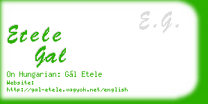etele gal business card
